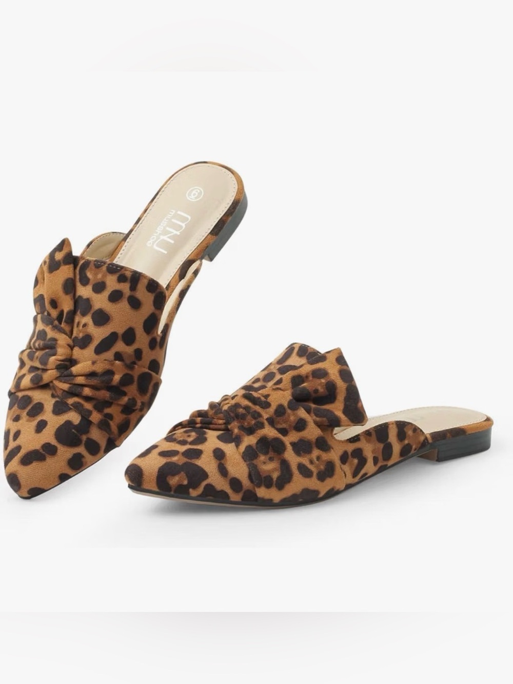 Musshoe Women’s Leopard Print Mules Size 10 Animal Print
